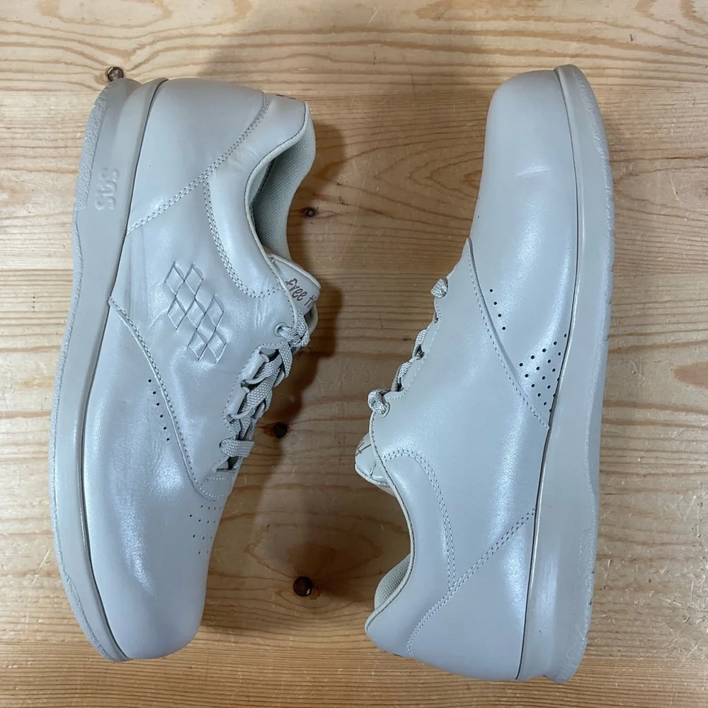 SAS Free Time Tripad Comfort Shoes Women's 10 N NARROW Beige Bone Leather USA